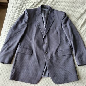 Givenchy Navy Blue Pinstripe 2-Button Suit Jacket Size 42R